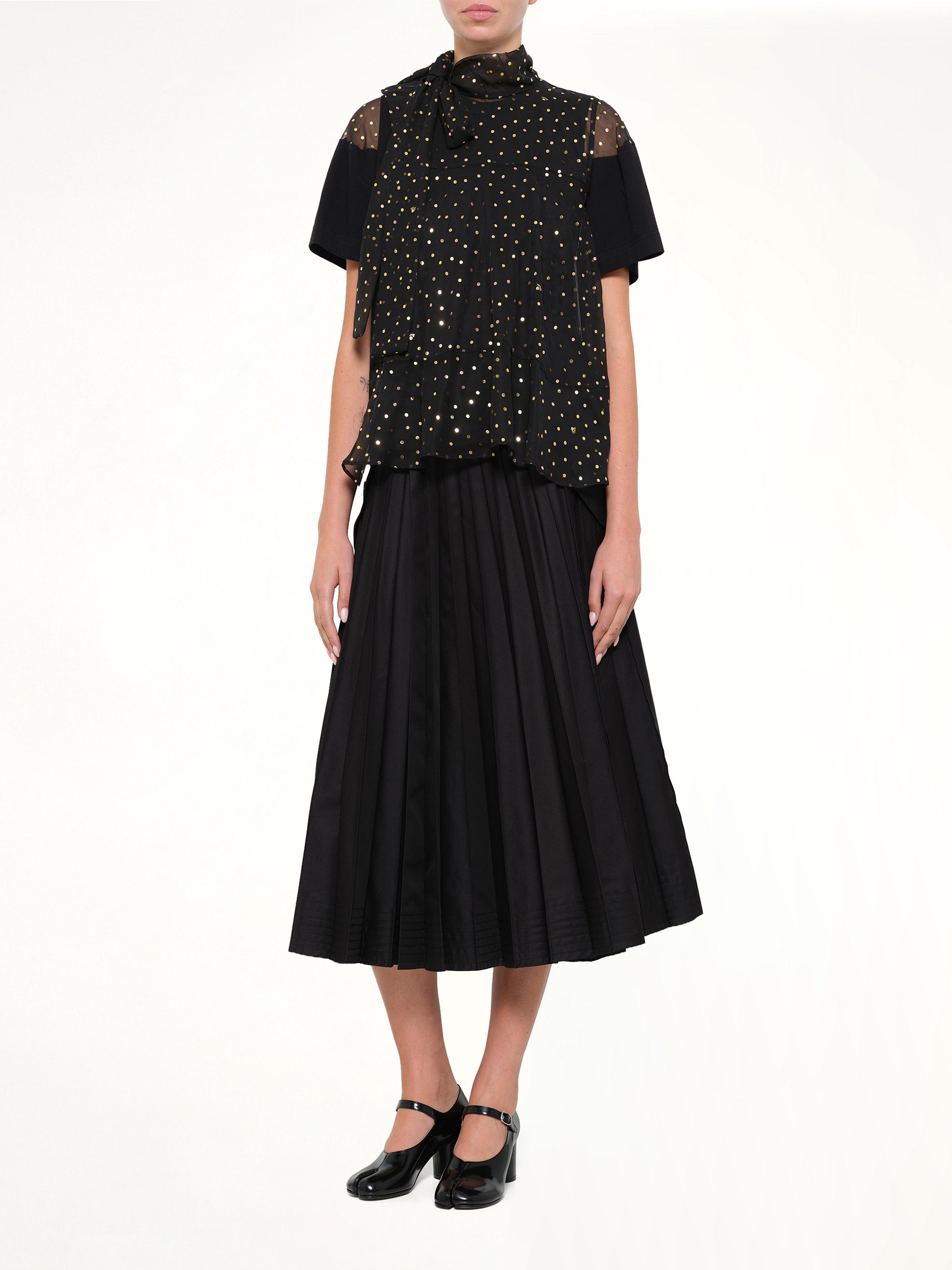 Polka Dot T-Shirt in Black