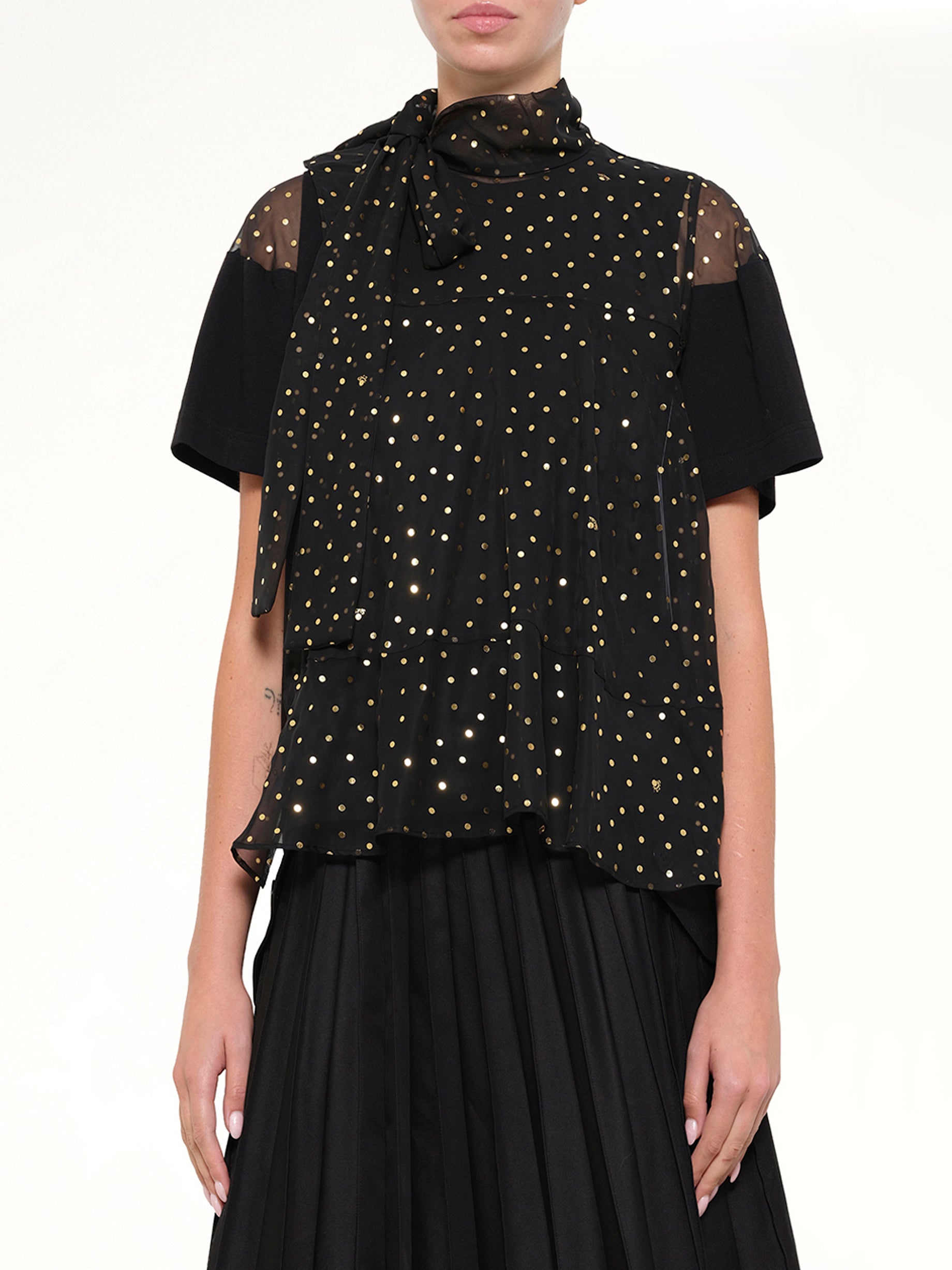 Polka Dot T-Shirt in Black
