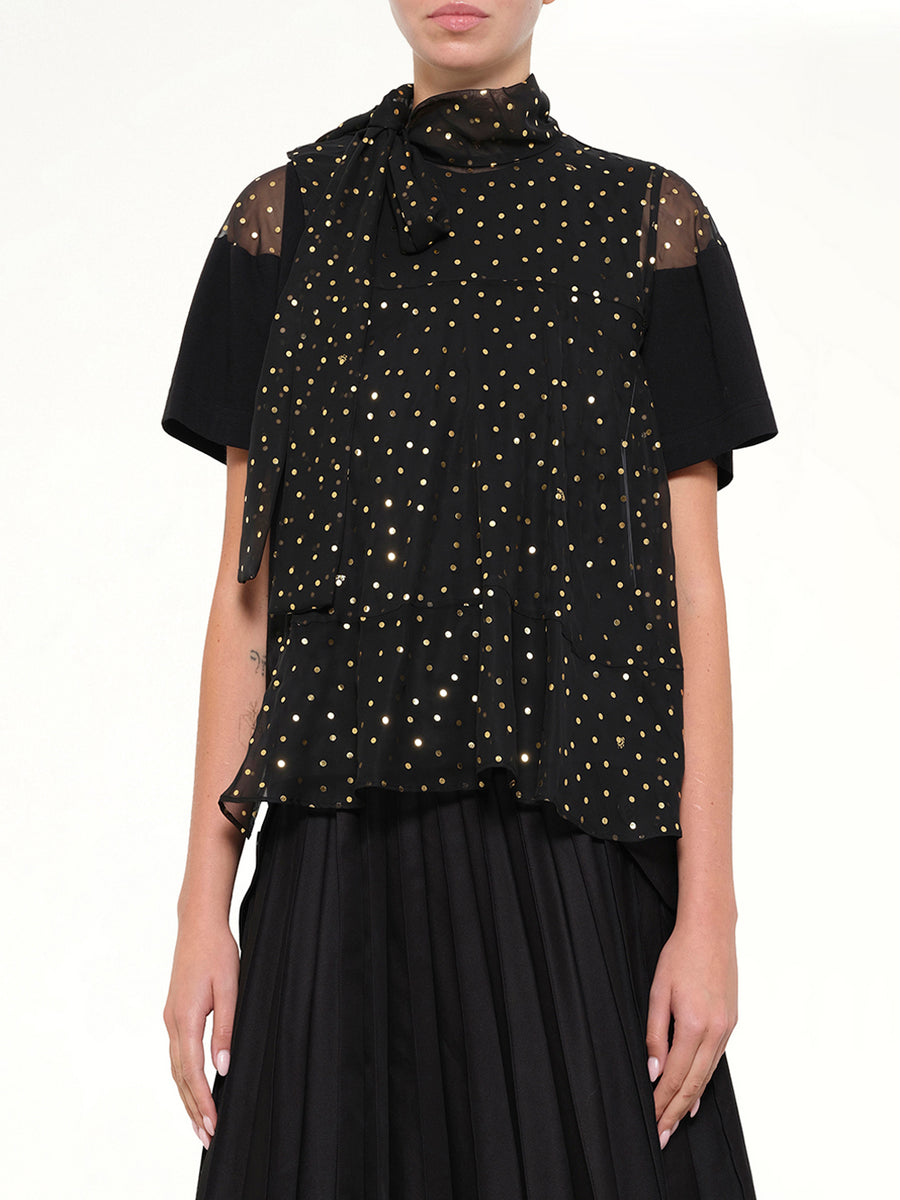 Polka Dot T-Shirt in Black