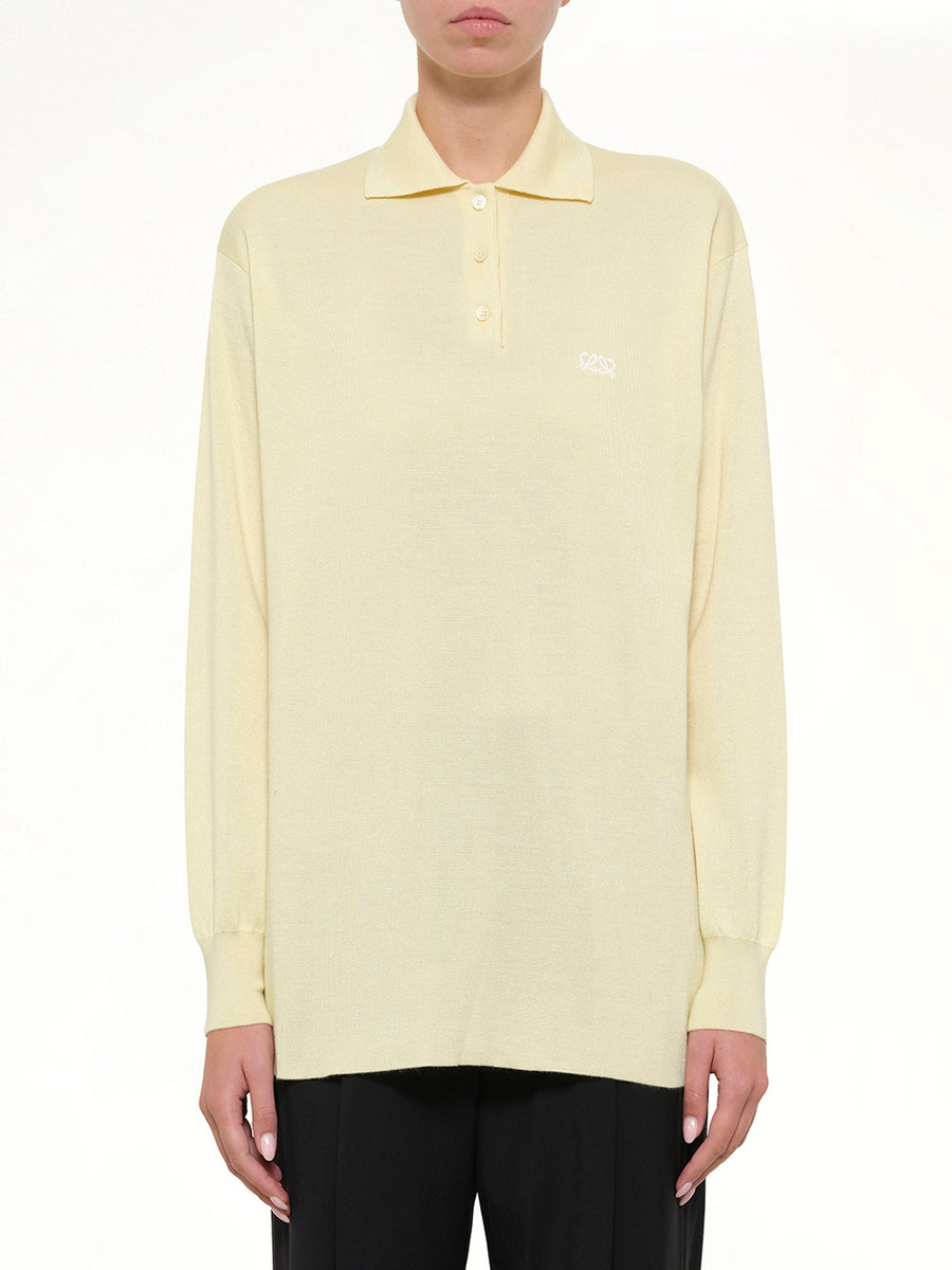 Polo Sweater in Light Yellow