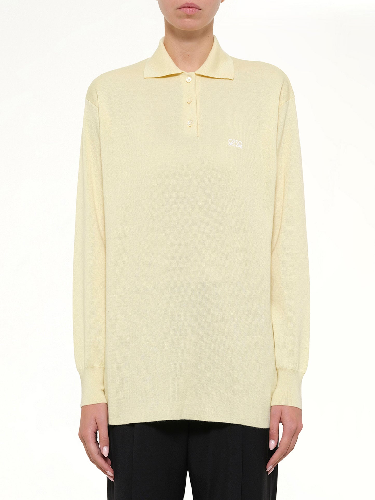 Polo Sweater in Light Yellow