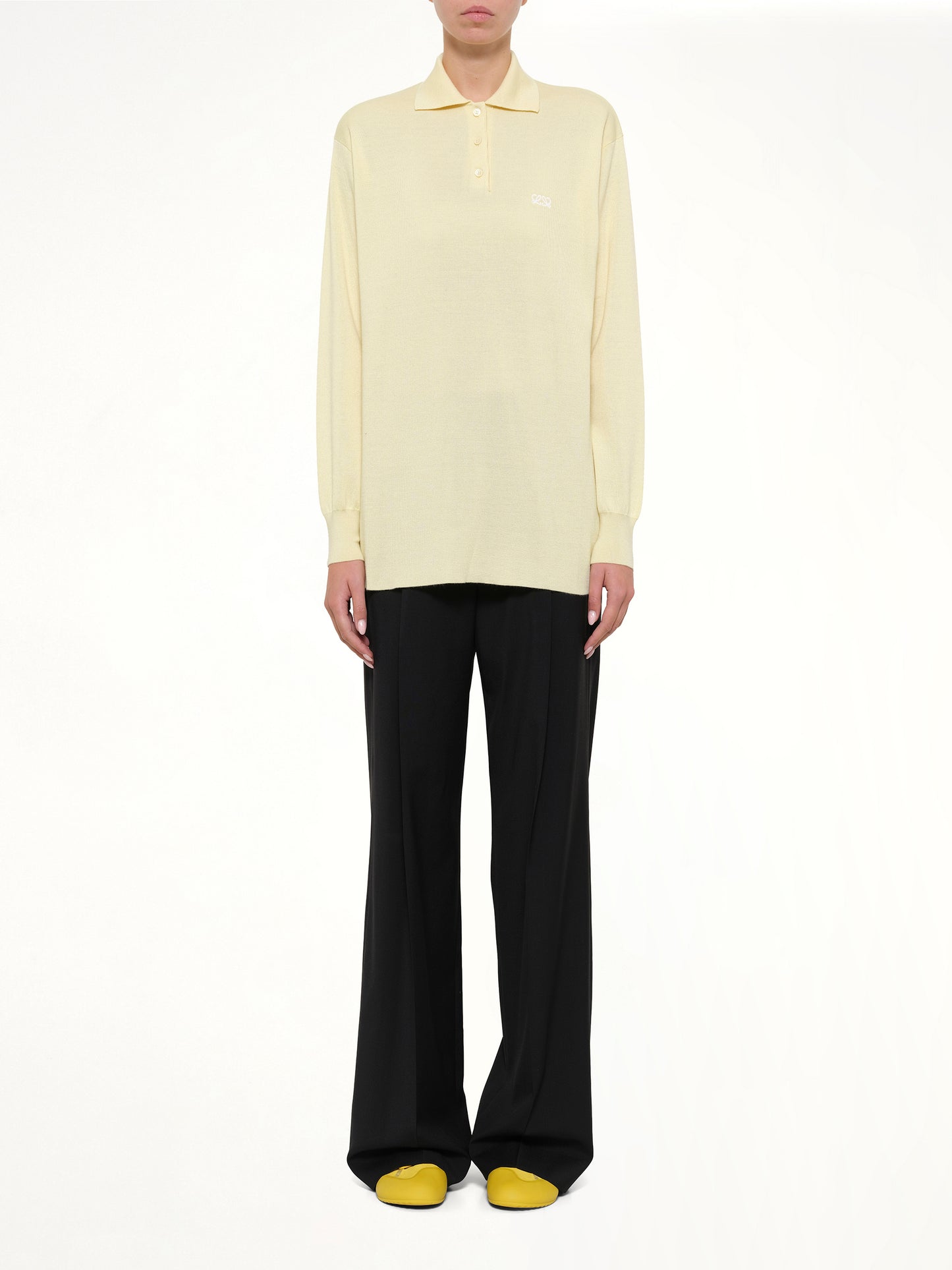 Polo Sweater in Light Yellow