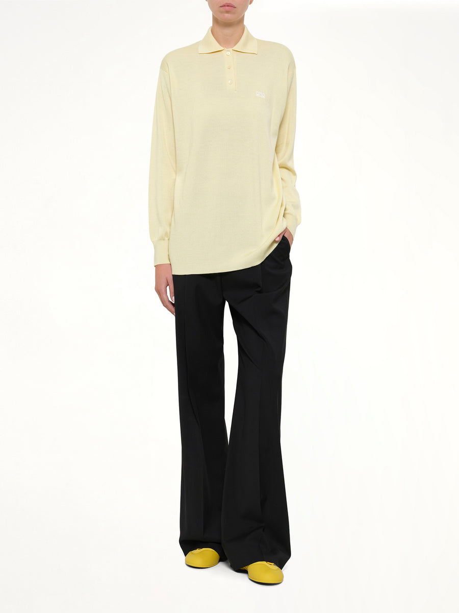 Polo Sweater in Light Yellow