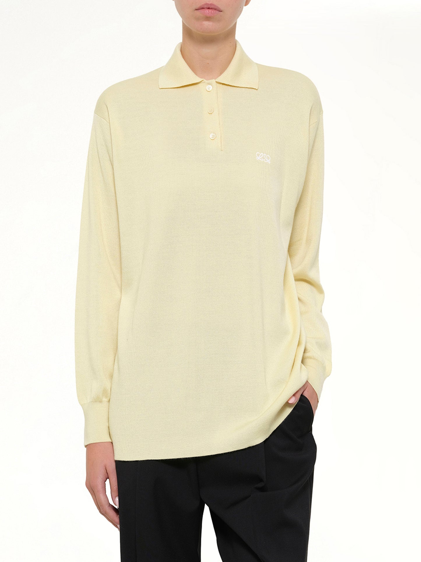 Polo Sweater in Light Yellow