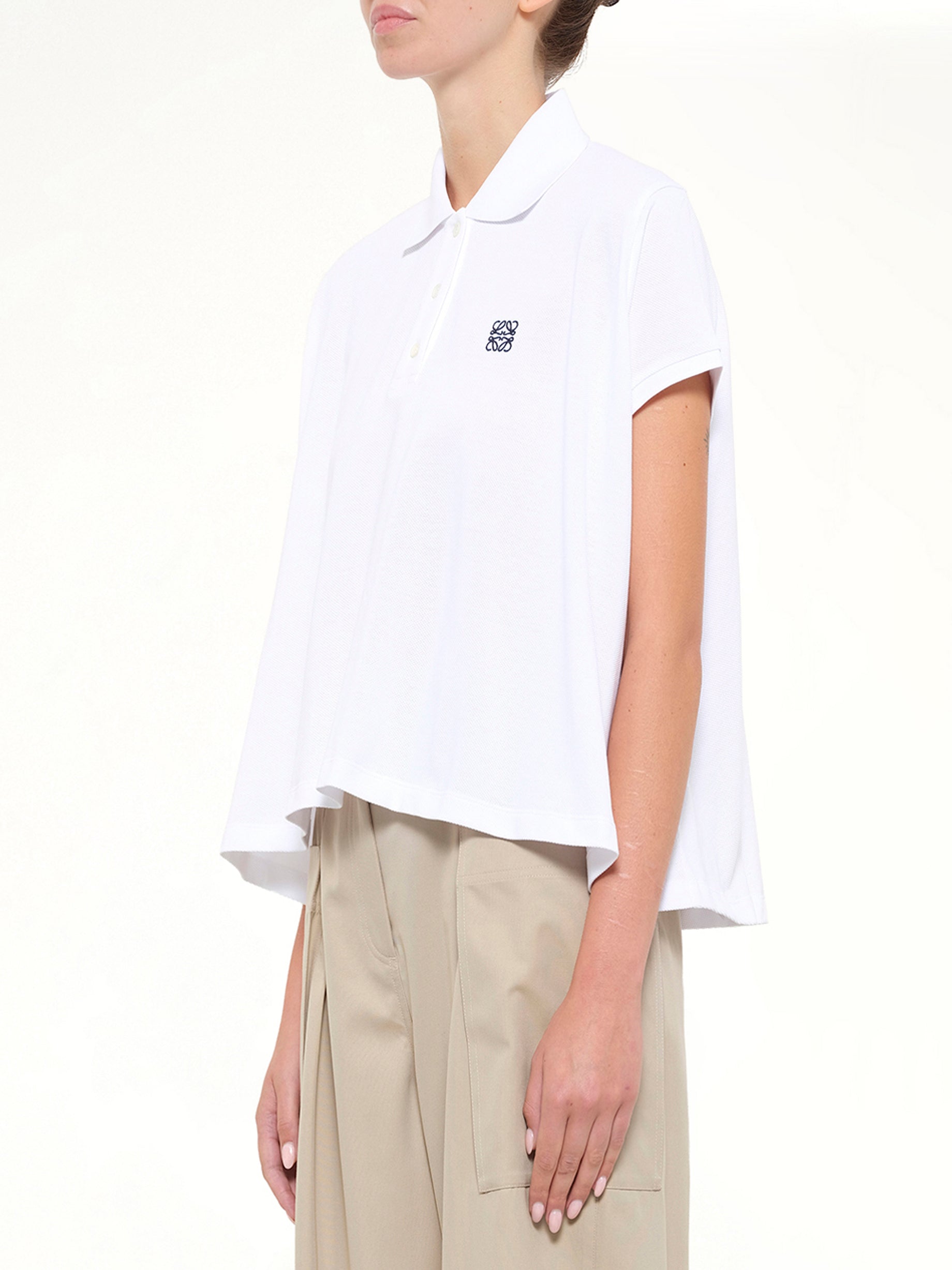 LOEWE Polo in White Side View from MARAIS