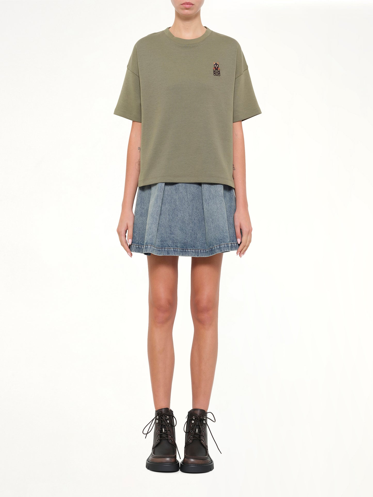 Regular Fit T-Shirt in Khaki Green