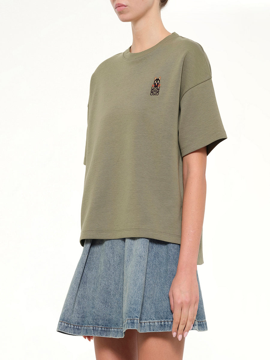 Regular Fit T-Shirt in Khaki Green