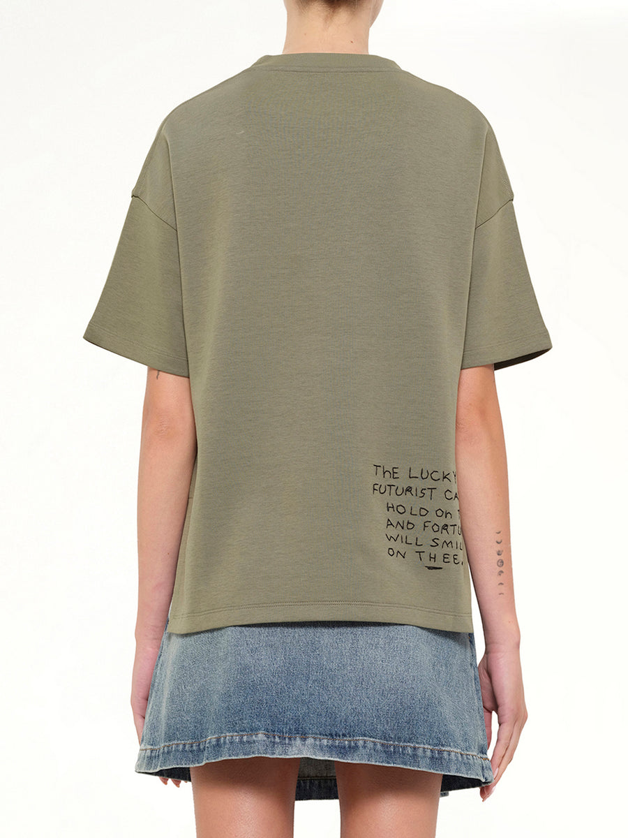 Regular Fit T-Shirt in Khaki Green