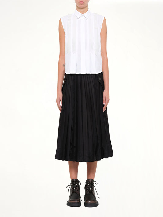 SS Poplin Shirt in Off White