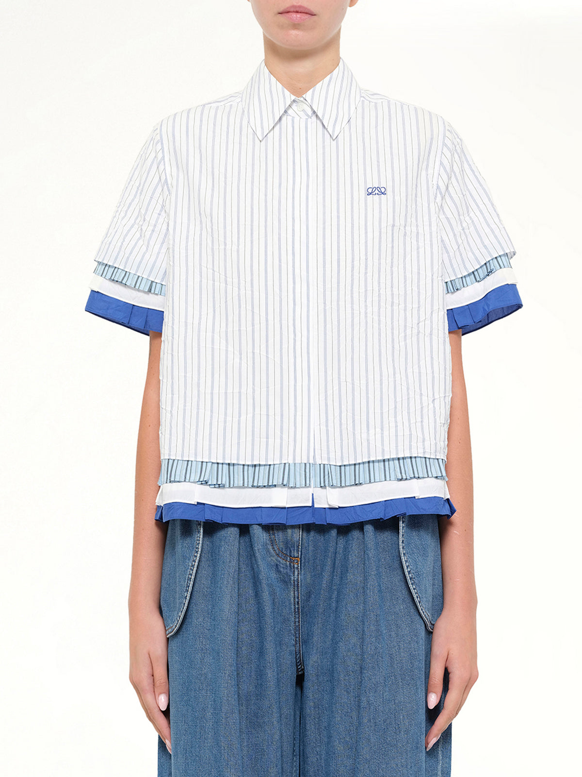 Short Sleeve Shirt in White/Multicolor