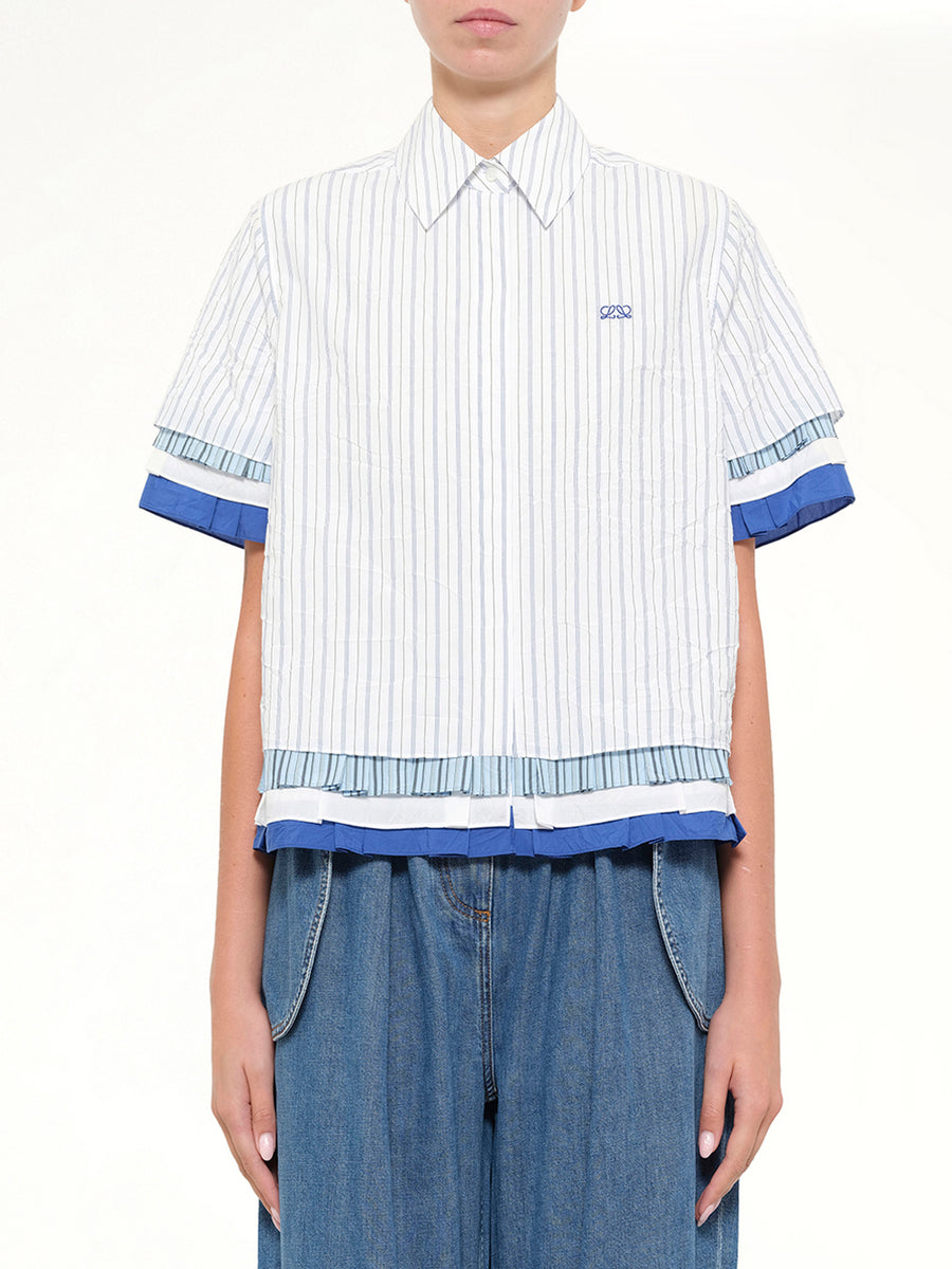 Short Sleeve Shirt in White/Multicolor