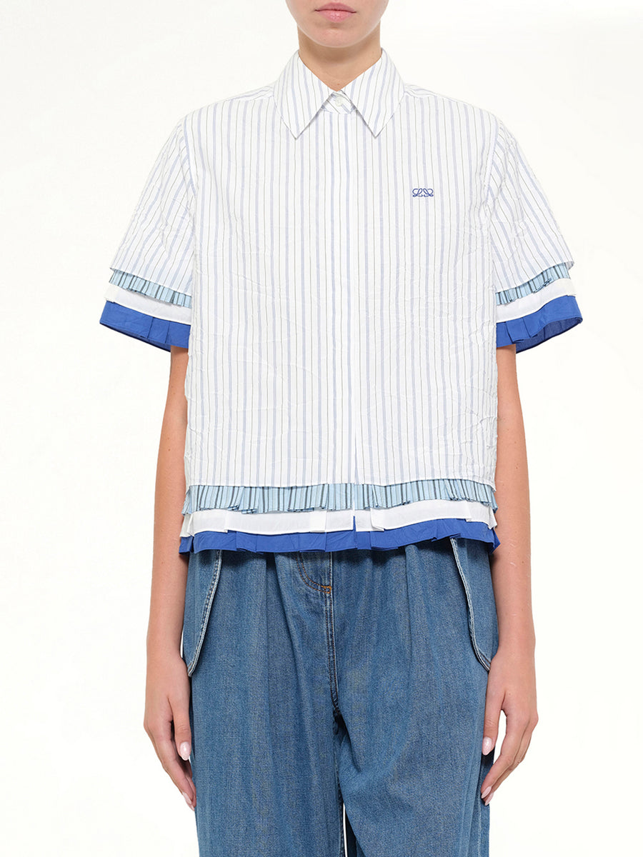 Short Sleeve Shirt in White/Multicolor