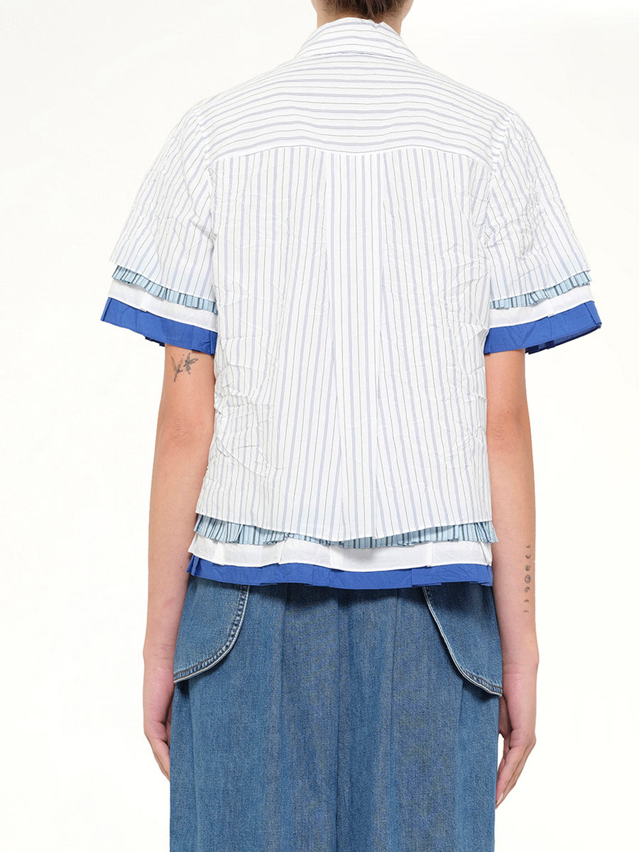 Short Sleeve Shirt in White/Multicolor