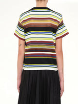 Stripe Cotton Jersey T-Shirt in Yellow
