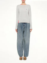 Sweater in Light Blue/Multicolour
