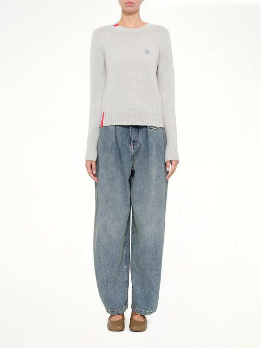 Sweater in Light Blue/Multicolour