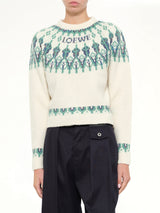 Sweater in White/Mint