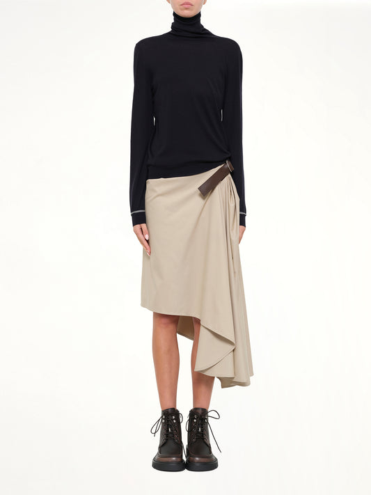 Turtleneck Sweater in Navy/Grey