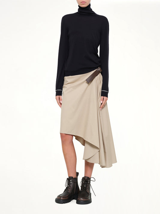 Turtleneck Sweater in Navy/Grey