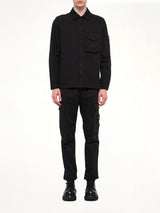 1200001 Dense Cotton Twill Shirt in Black