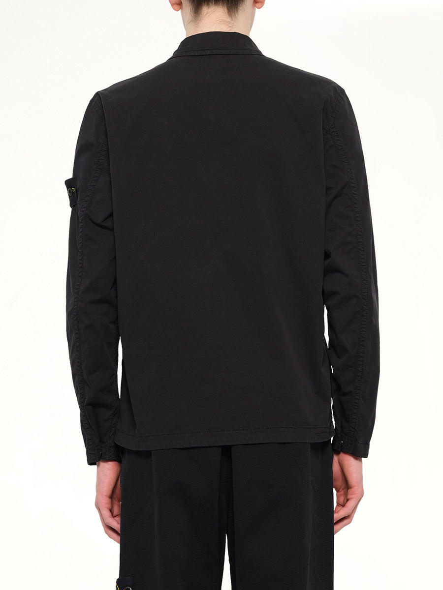 1200003 Stretch Organic Cotton Shirt in Black