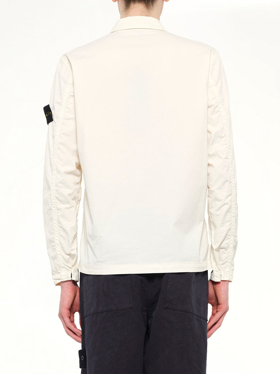 1200003 Stretch Organic Cotton Shirt in Ivory