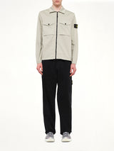 1200010 Cotton Zip-Up Shirt in Sand