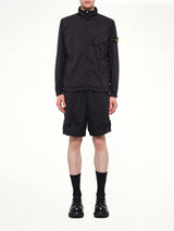 1200015 Ultra Light Nylon Stretch Zip Shirt in Black