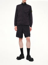 1200015 Ultra Light Nylon Stretch Zip Shirt in Black