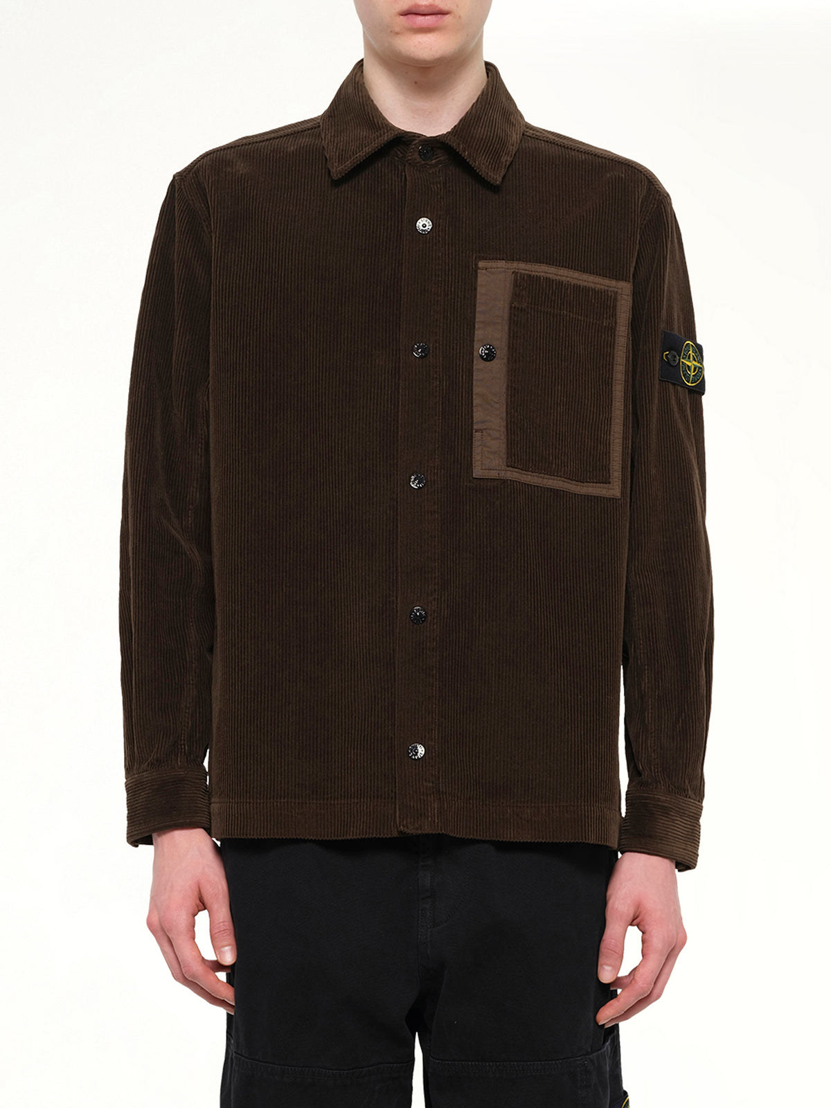 1200016 Corduroy Shirt in Coal Grey