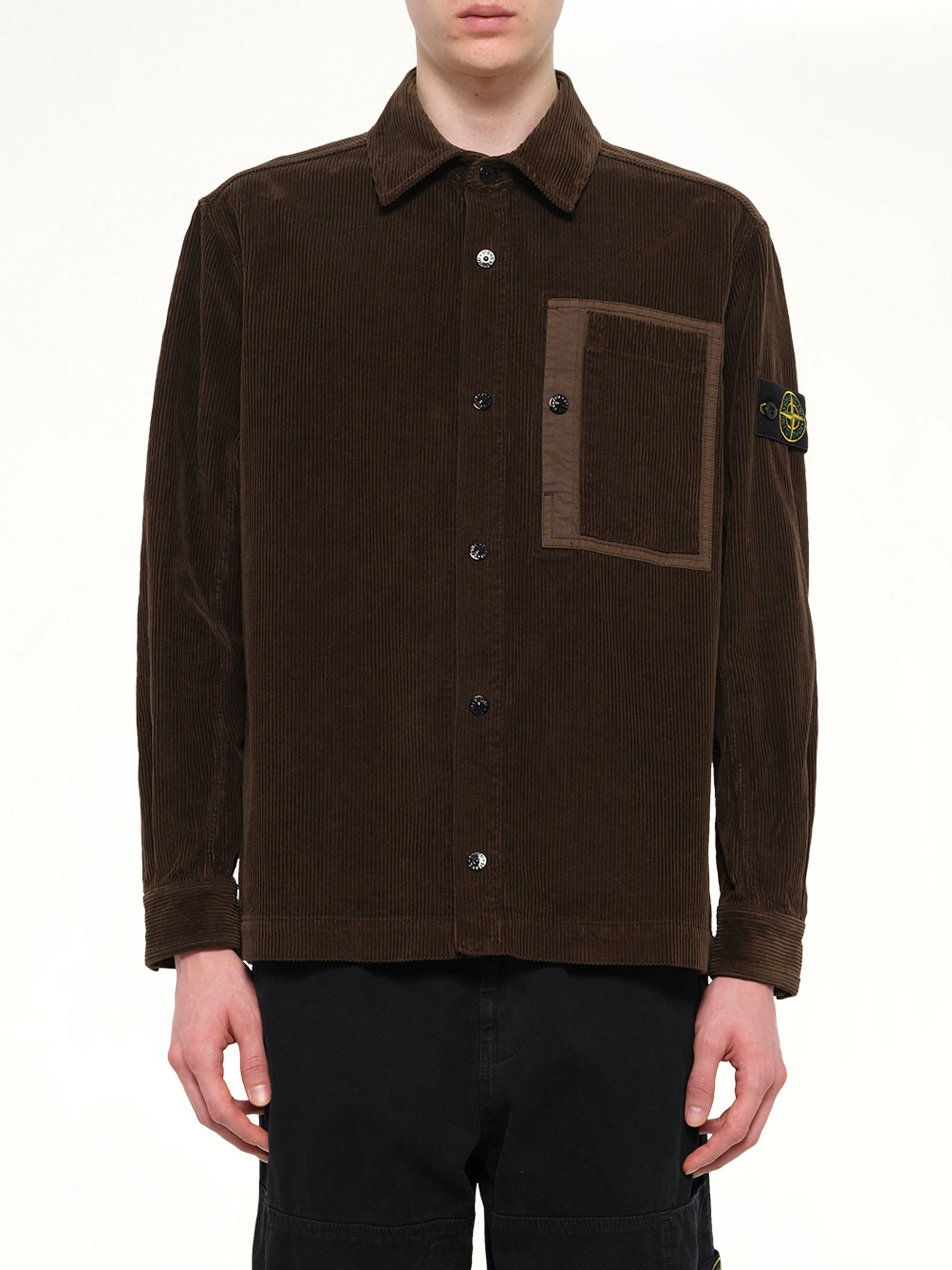 1200016 Corduroy Shirt in Coal Grey