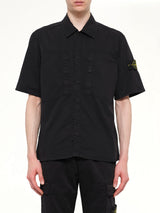 1200037 Stretch Organic Cotton SS Shirt in Black