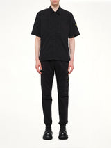 1200037 Stretch Organic Cotton SS Shirt in Black