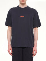 2100001 Cotton Logo T-Shirt in Blue Navy