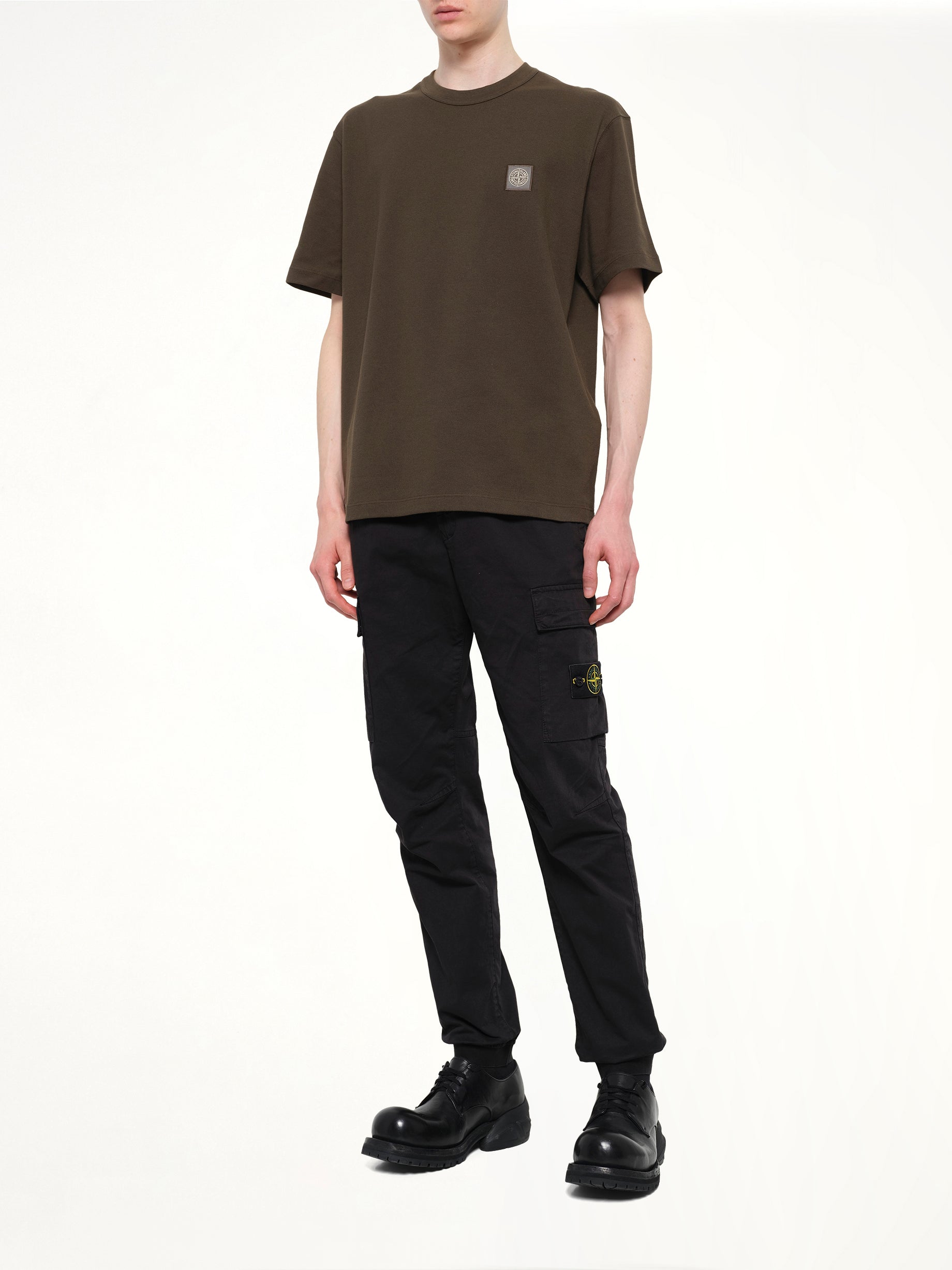 2100015 Cotton Compass T-Shirt in Coal Grey