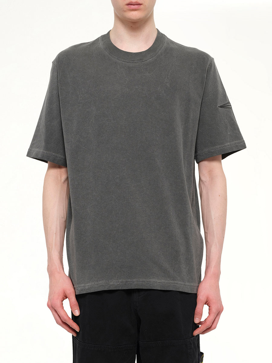 2100024 Garment Dyed T-Shirt in Black