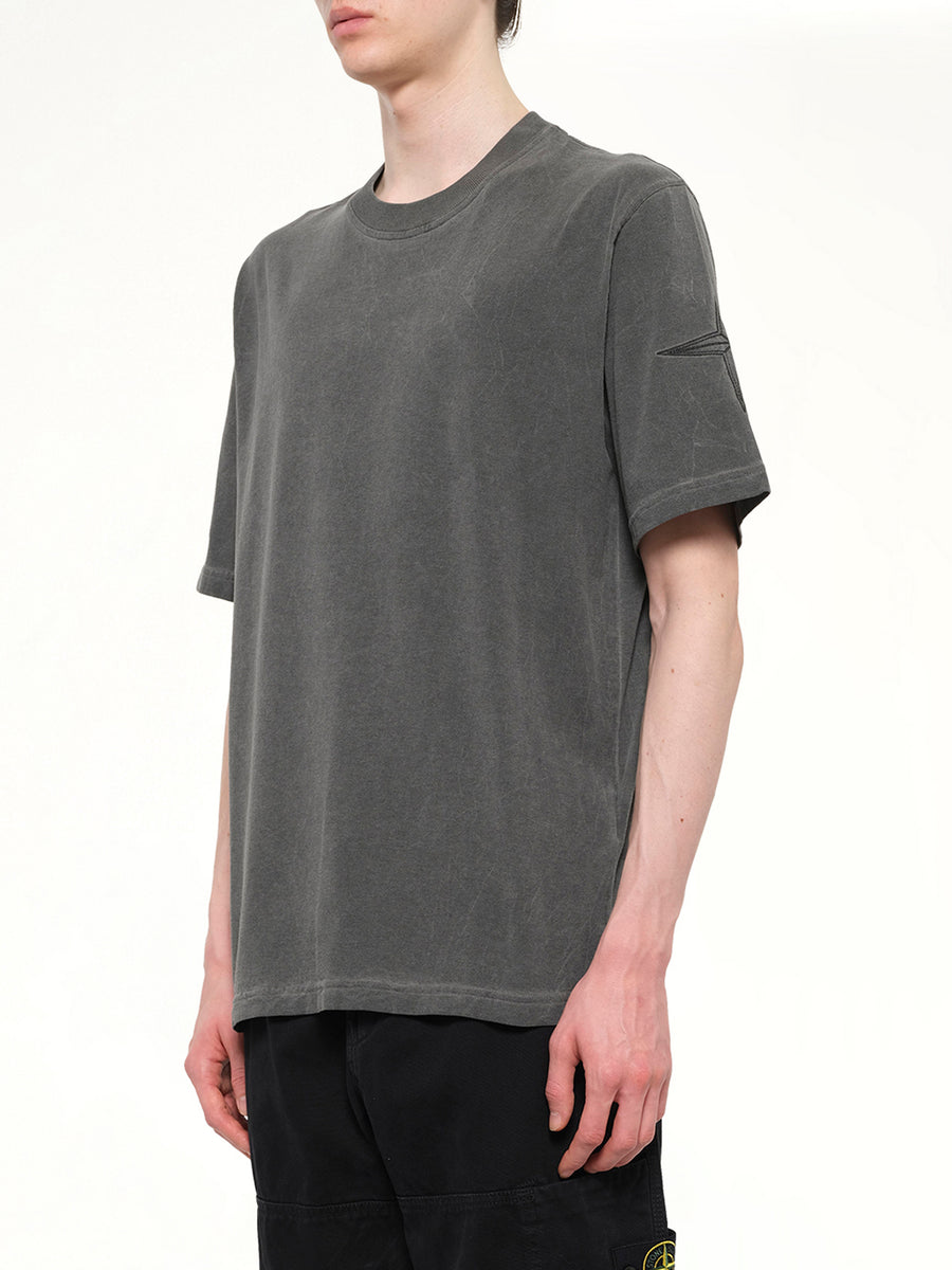 2100024 Garment Dyed T-Shirt in Black