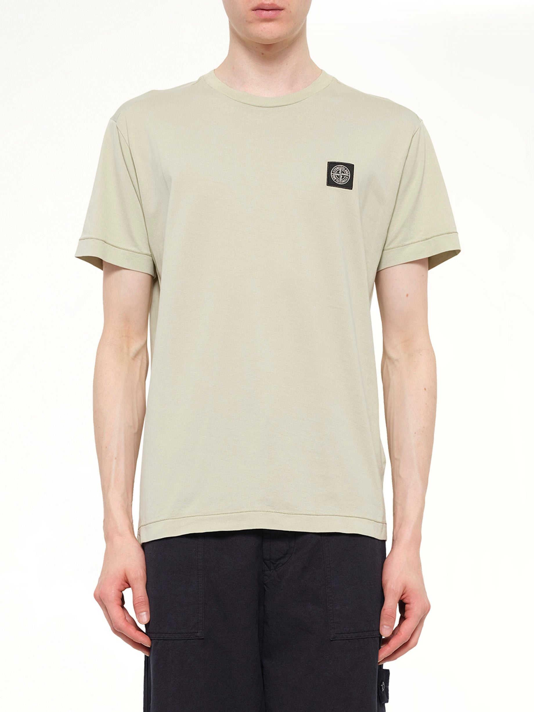 2100027 Cotton Compass Patch T-Shirt in Sand