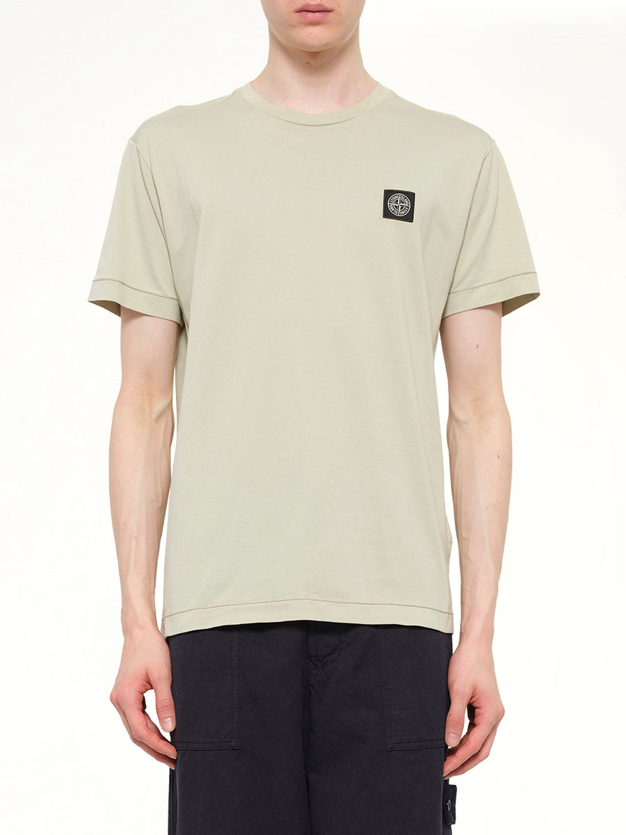 2100027 Cotton Compass Patch T-Shirt in Sand