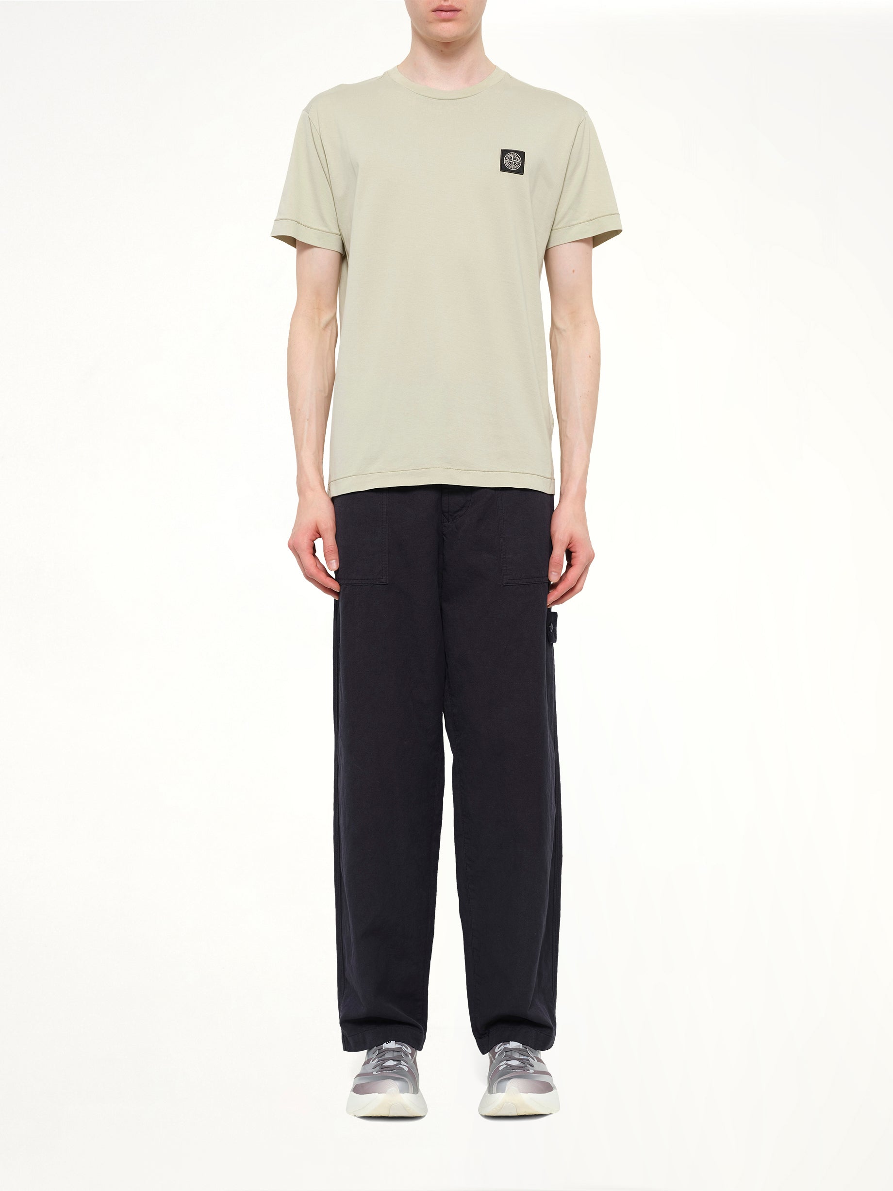 2100027 Cotton Compass Patch T-Shirt in Sand