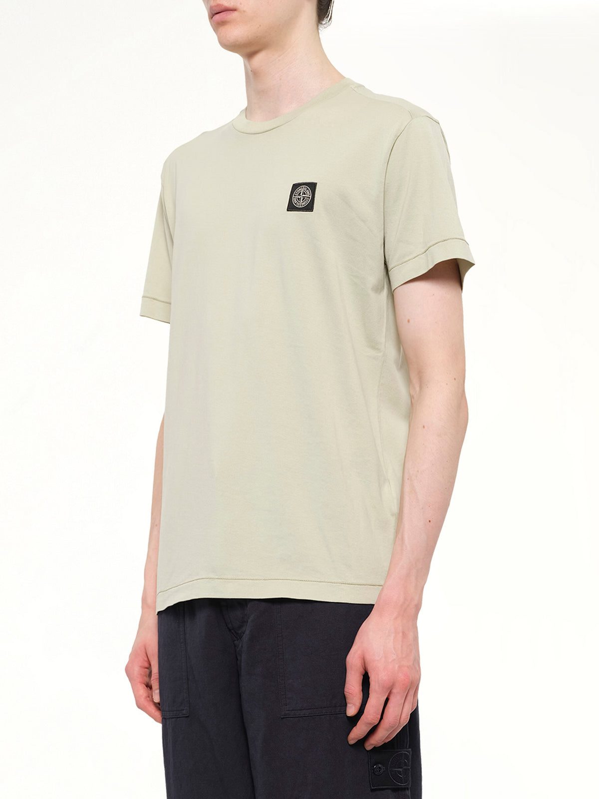 2100027 Cotton Compass Patch T-Shirt in Sand