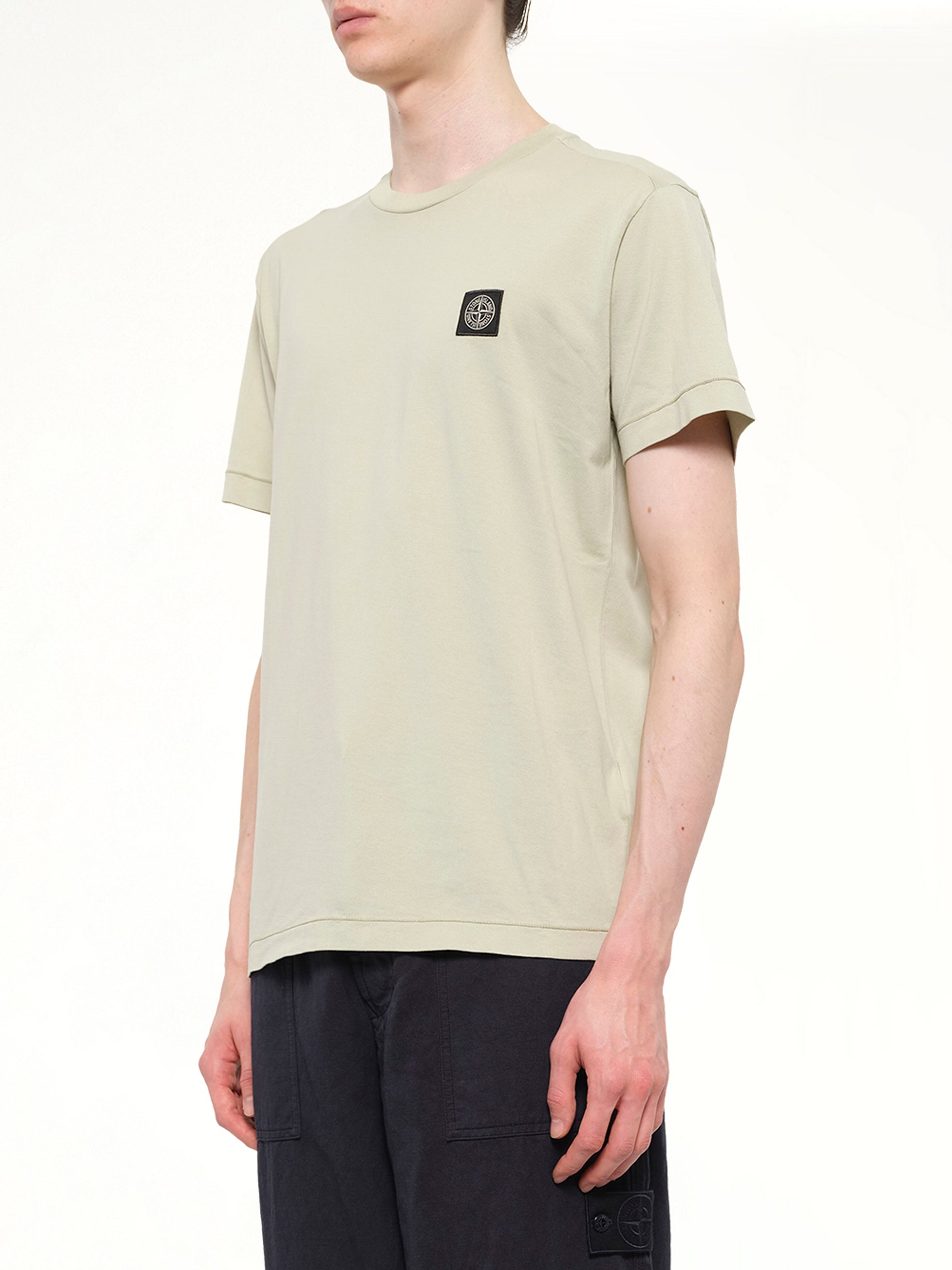 2100027 Cotton Compass Patch T-Shirt in Sand
