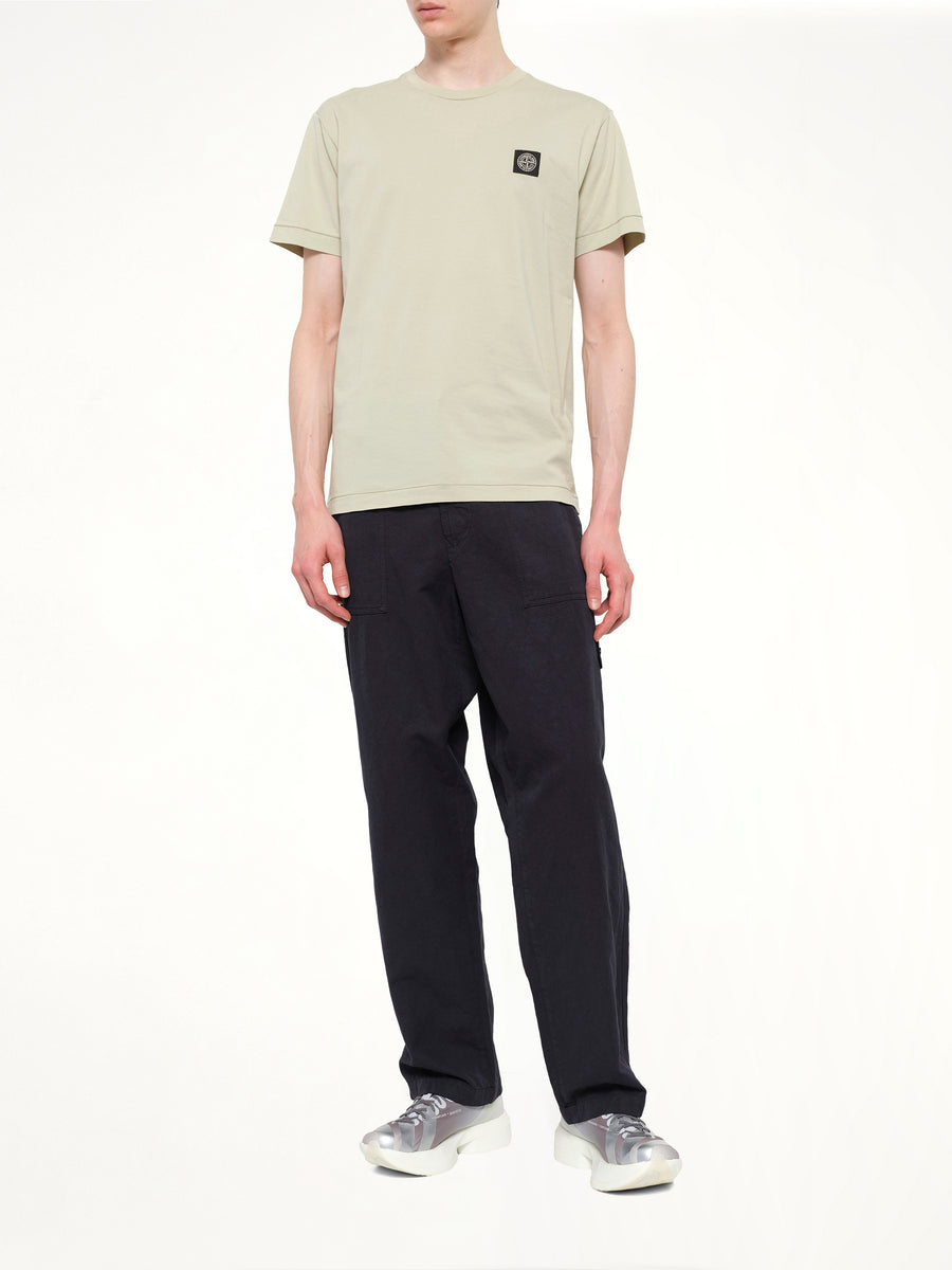 2100027 Cotton Compass Patch T-Shirt in Sand