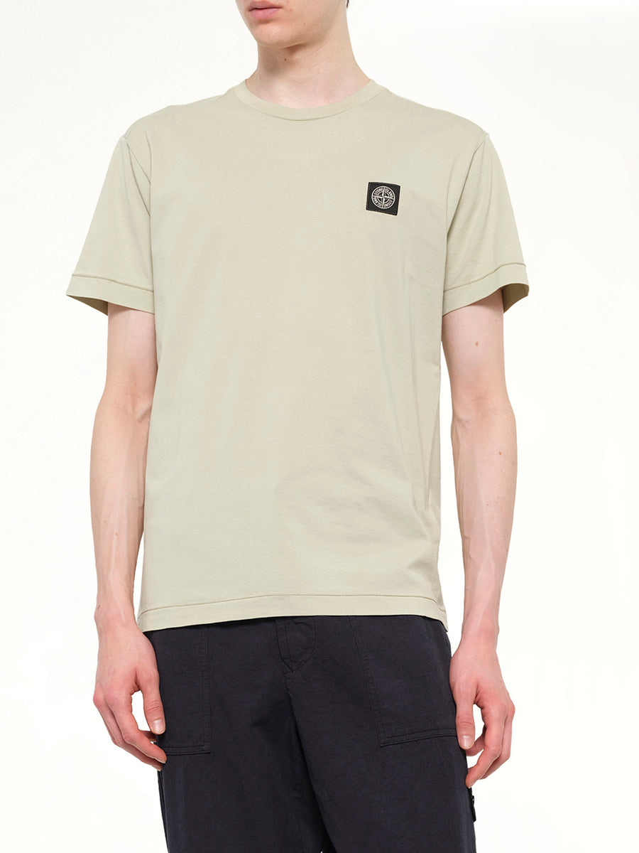 2100027 Cotton Compass Patch T-Shirt in Sand