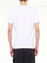 2100027 Cotton Compass Patch T-Shirt in White