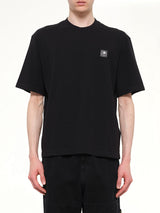 2100030 Cotton Compass Patch T-Shirt in Black