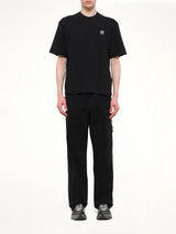 2100030 Cotton Compass Patch T-Shirt in Black