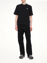 2100030 Cotton Compass Patch T-Shirt in Black