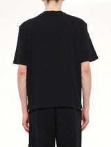 2100030 Cotton Compass Patch T-Shirt in Black