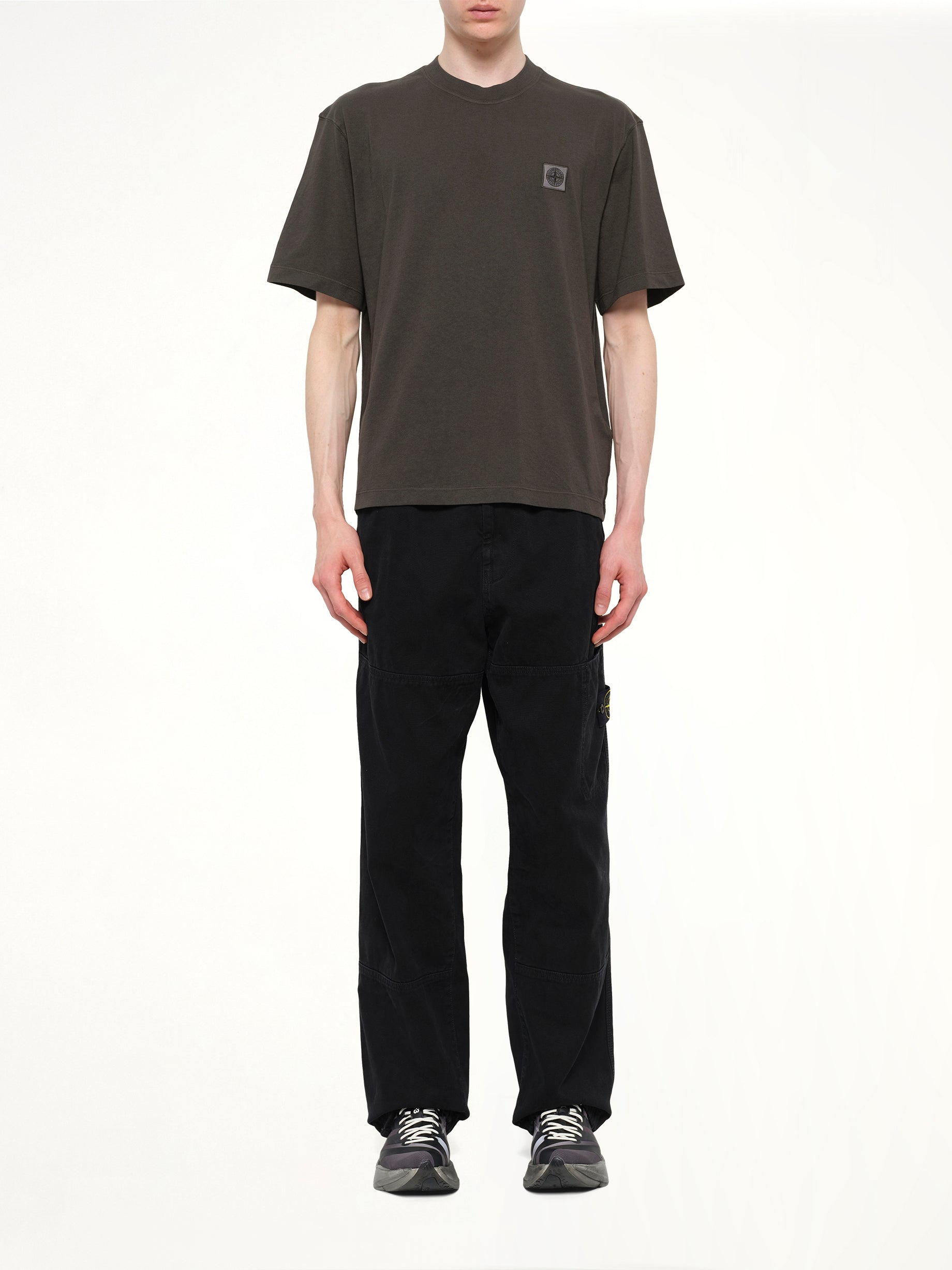 2100030 Cotton Compass T-Shirt in Coal Grey